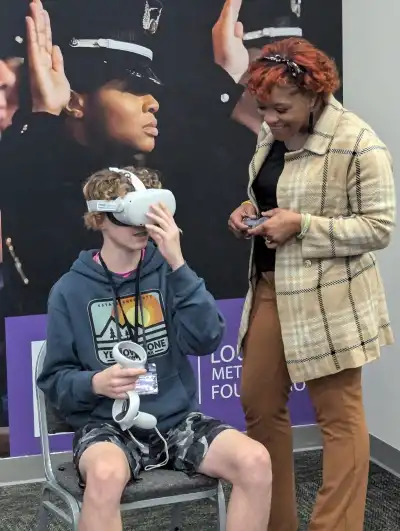 Student Using VR Googles